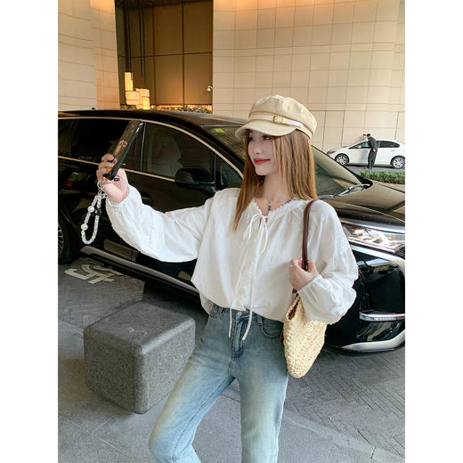 【169元任选2件】最后一波现货！花边长袖衬衫休闲通勤上衣 商品图3