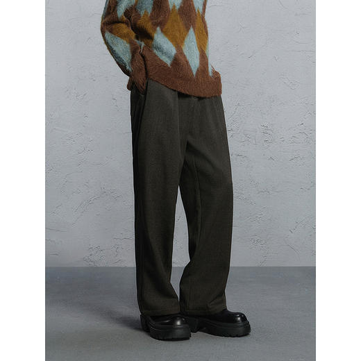 GXG男装 全毛精纺西裤通勤休闲裤男裤 G24X024125 商品图2