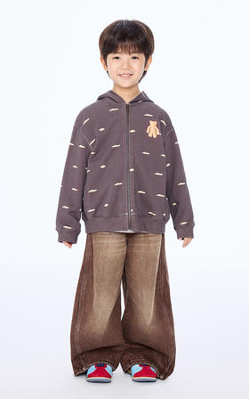 jnby  25年秋款  连帽开襟卫衣  1P8410920