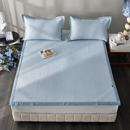 多喜爱 凉豆豆凉感席三件套-溪上【凉感值0.28超国标86%】 【A类面料】【有效抗菌】【四角绑带】【可水洗机洗】【柔软可折叠】按摩颗粒加厚三明治结构 商品图2
