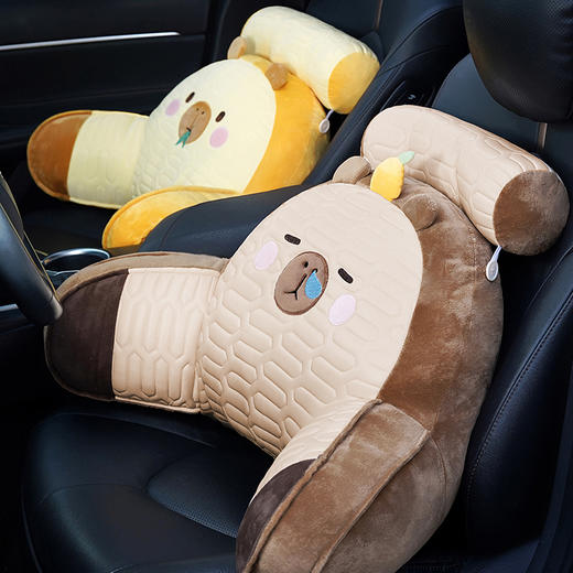 自然醒卡皮巴拉乳胶拥抱式腰靠护颈护腰靠枕靠背沙发抱枕床上看书孕妇枕头QYL 商品图13