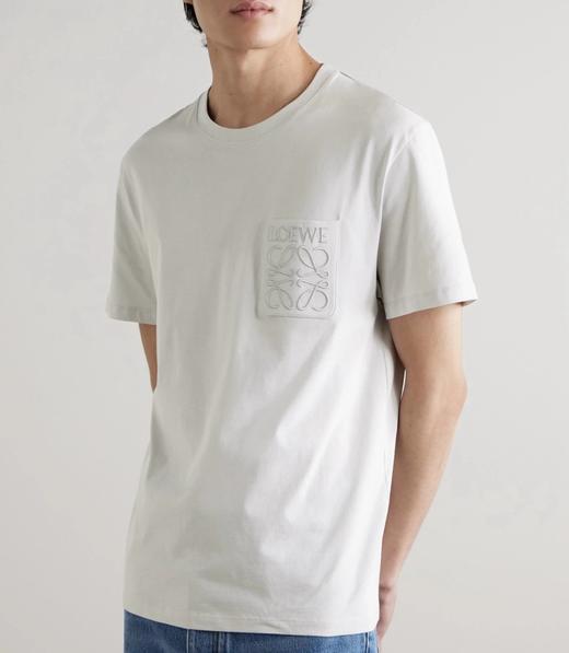 贸易公司渠道　25早秋新品　Lowe经典口袋刺绣T恤　男女同款　高支丝光精梳棉 商品图0