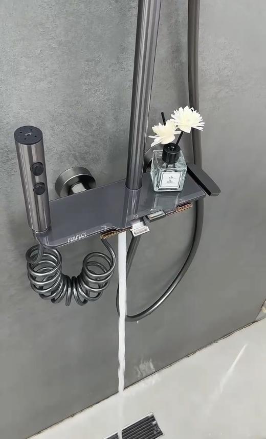 5947 艾斯全铜四档花洒-枪灰 商品图0