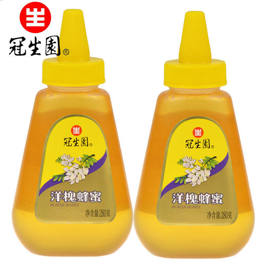 【洋槐花蜜，清甜纯正！】上海冠生园洋槐蜂蜜280g 纯洋槐花蜜瓶装 尖嘴挤压蜂蜜瓶 蜜蜂便携带-QA 商品图1