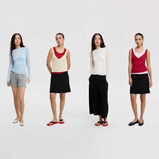 oneup羊毛v领吊带 商品图4