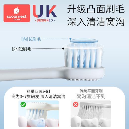 科巢儿童牙刷含氟软毛宝宝婴儿乳牙刷膏01到3到6岁婴幼儿专用清洁 商品图2