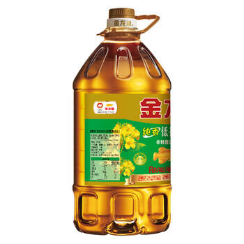 金龙鱼 食用油【保真菜籽油】非转基因压榨 纯香低芥酸菜籽油6.18L 商品图0