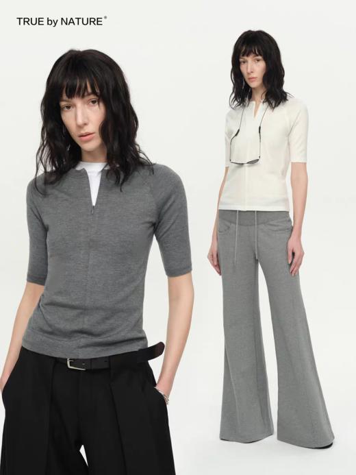 TRUE by NATURE/25SPT03/运动风拉链领口短袖T恤 商品图0