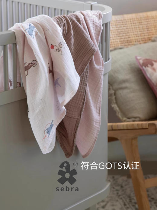 丹麦Sebra 棉纱布巾 婴儿纱布巾宝宝婴幼儿透气包巾薄被盖被 商品图3