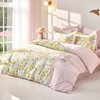 多喜爱 全棉斜纹四件套 花间满园 【花边工艺】【精美刺绣】柔软舒适 耐洗耐用 不易起球 双面设计 宽边枕套 商品缩略图2