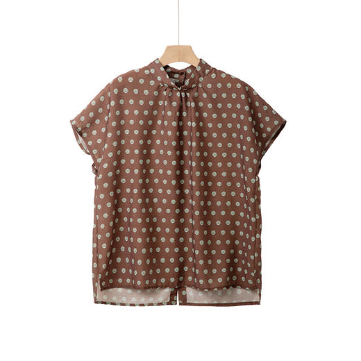 复古圆点短袖小衫 商品图1