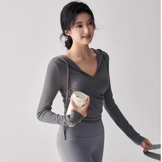 跃牌【轻匀系列】2025新修身上衣甜辣妹健身服跑步瑜伽长袖显瘦速干运动T恤女CX5009 商品图1