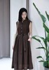 之禾法式重工苎麻平纹中长款连衣裙显瘦连衣裙 商品缩略图5