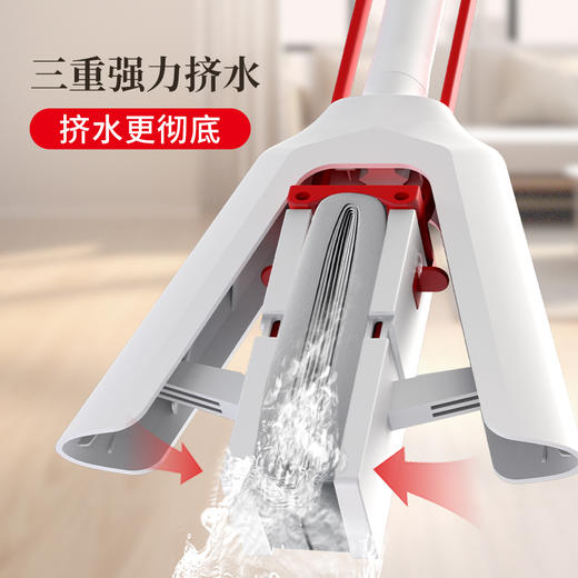 好媳妇新款家用折叠对折胶棉拖把专用海绵一拖净免手洗拖把 商品图3