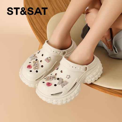 星期六榴莲厚底踩屎感洞洞鞋SSD2110E3Z 商品图0