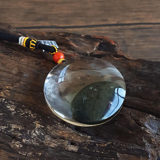 【天然正品】天然绿幽灵聚宝盆（财源广进）水晶车挂手把件55.5*54.8*19.5MM（皆取最大值）中性款现售价：880特价！170725NJ05 商品图2