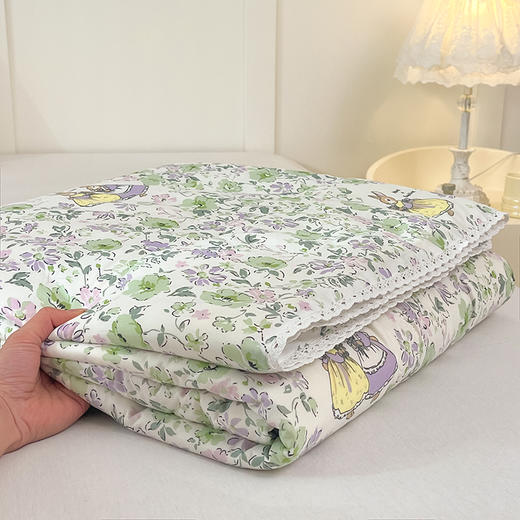 【超柔软糯】A类牛奶丝针织棉大豆夏被超柔软糯可水洗活性印花夏凉被 商品图10