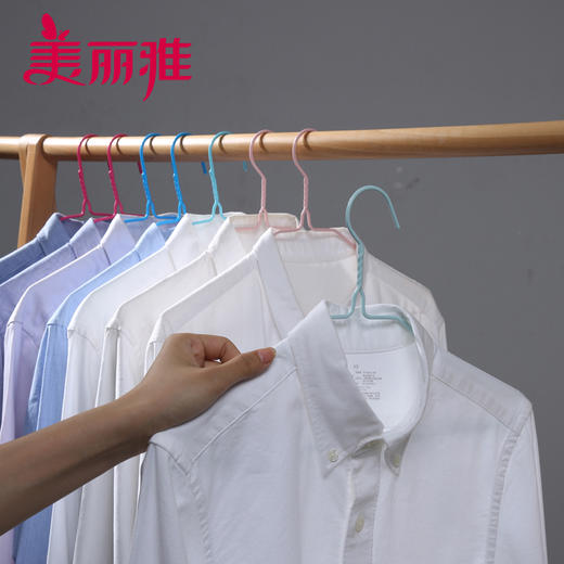 【批发】美丽雅 特惠装浸塑衣架6支装（颜色随机） 商品图5
