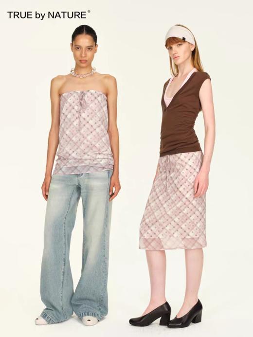 TRUE by NATURE/25SUQ02/半身裙多样穿搭抹胸抽绳上衣 商品图0