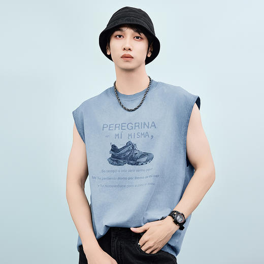 【新品上新】HX 夏季圆领背心微宽松纯棉C109520014101 商品图4