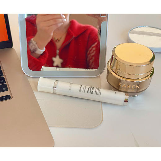 KAREN海茴香微流亮眼亮唇精粹眼霜滋润型10ml/瓶带电动按摩棒 商品图1