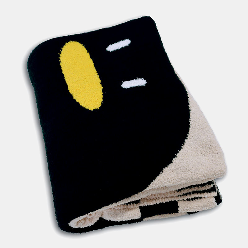 怪奇鹅半边绒毛毯-棋盘格款