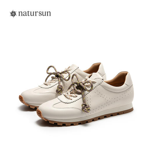 natursun时尚休闲鞋秋季女新款运动舒适德训鞋显瘦百搭阿甘鞋N25477003 商品图4