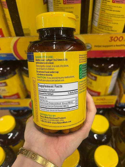 美国🇺🇸直邮特价240元🉐包税包邮到手！🔥naturemade液体钙100粒，只需一天一粒！或者严重缺钙者每天2粒 商品图1
