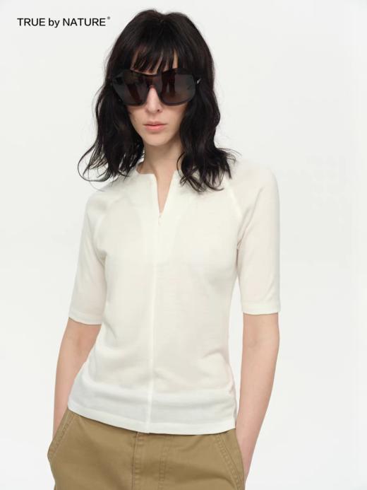 TRUE by NATURE/25SPT03/运动风拉链领口短袖T恤 商品图4