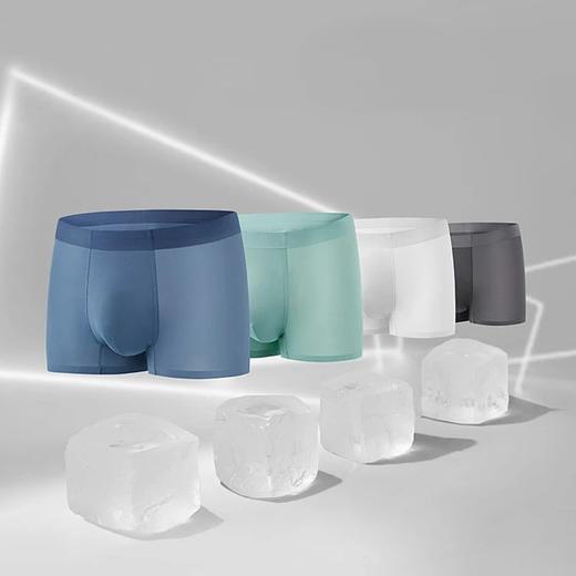 女士冰丝无痕面膜裤、男士冰丝石墨烯空气抑菌平角内裤，7A级抑菌，专为夏天设计 商品图14