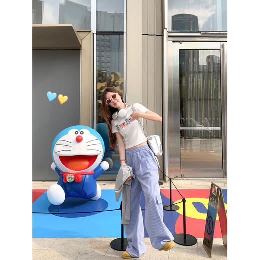 <曾小咸推荐>现货秒杀！卖完不补 ！微信打折价！蓝色条纹休闲裤束脚裤 日常179.99 立减80 秒杀99.99！ 商品图5