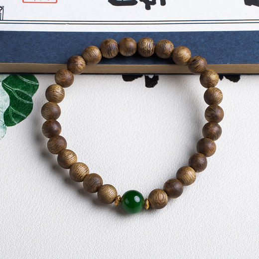 xy0466沉香+碧玉素雅手串 商品图3