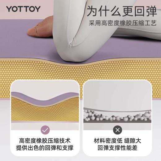 瑜伽垫【YOTTOY】椰壳瑜伽垫天然橡胶2025新款专业防滑pu家用健身垫减震静音 商品图3