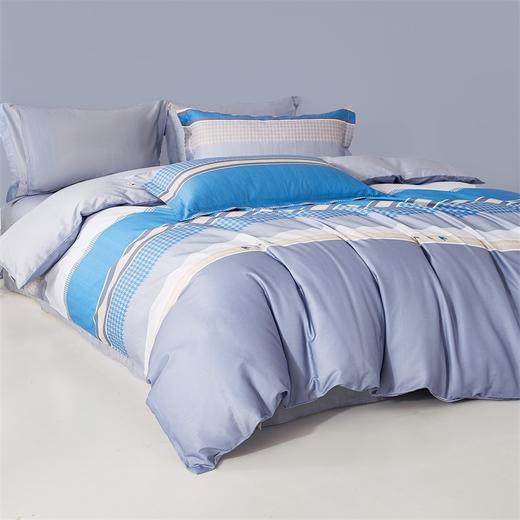 【维科家纺】全棉印花三件套-诺威（蓝） 商品图1