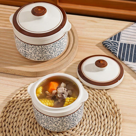 【釉下彩双耳隔水炖盅】陶瓷釉下彩手绘炖盅！！！从此刻爱上喝汤❗这小炖盅-20℃到300℃都能hold住环保无毒易清洗无铅无镉！-PJBC 商品图6