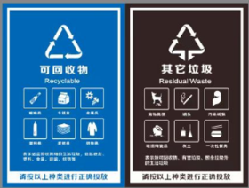【TS】20-30cm小垃圾桶分类 亚克力+背面贴双面胶（二楼清洁间）