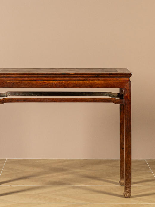 明	黄花梨束腰罗锅枨马蹄腿半桌 商品图2