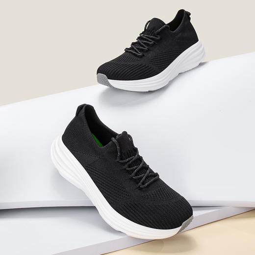 【羽翼轻透 缓震舒适】嘉适步休闲运动轻便飞织袜套鞋 商品图3