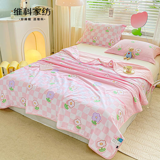 【维科家纺】全棉印花抑菌夏凉被-花栖 商品图3