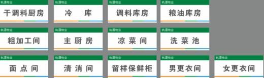 【TS】30-14CM食堂门牌 亚克力+背面贴双面胶 商品图0