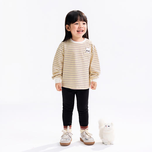 【实体店同款】女童全腰针织打底夹裤秋季新款安奈儿童装XG536145 商品图3