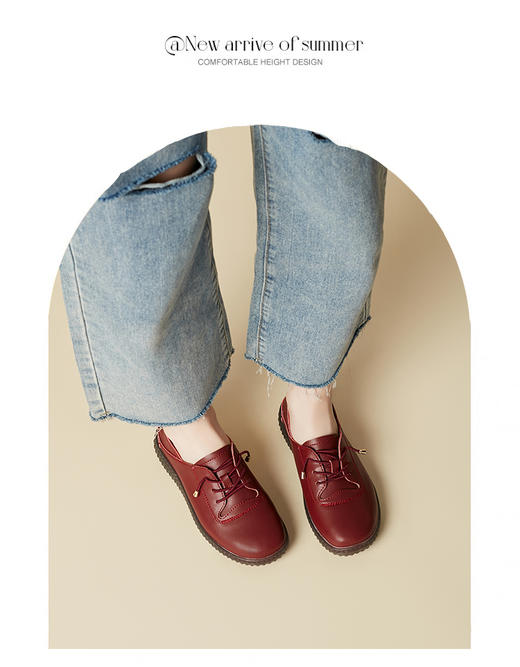 步印【舒适百搭】真皮圆头一脚蹬豆豆鞋2502 商品图2