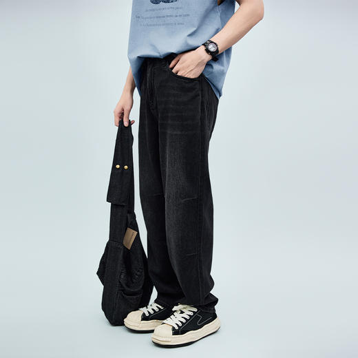 【新品上新】HX 夏季水洗直筒牛仔长裤宽松C201520048101 商品图2