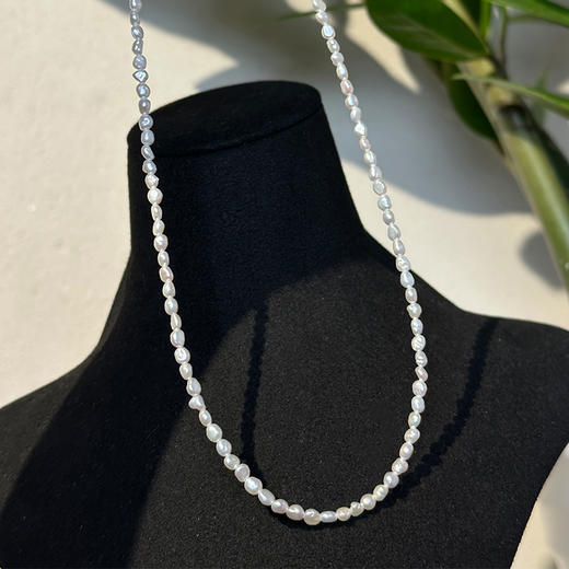 佐奈美（SANAMI）925银米粒巴洛克淡水珍珠项链 商品图5