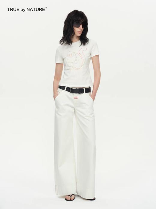 TRUE by NATURE/25SPT01/原创小猫印花正肩T恤 商品图4