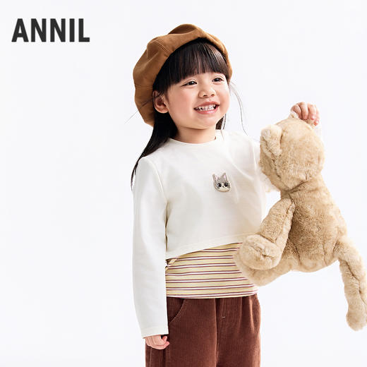 【实体店同款】女童圆领长袖上衣秋季新款安奈儿童装XG531203 商品图2