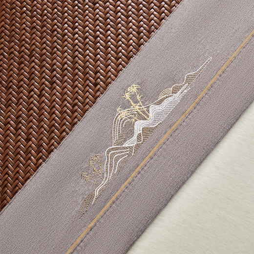 多喜爱 霸王藤席 远山（咖/灰）【精致刺绣】【四角弹力绑带】【无毛刺】加厚加密 平滑柔软 0.3+凉感值超国家标准 藤席编造  3D蜂窝透气 商品图5