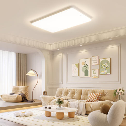 [三室一厅]欧普（OPPLE）吸顶灯RA95现代简约冰玉卧室灯具全屋凝月客厅小白灯 商品图4