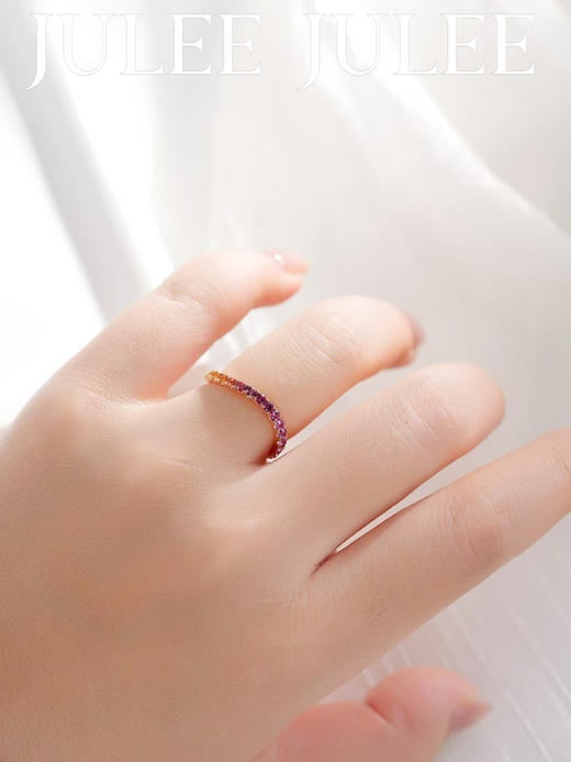 JULEE JULEE茱俪珠宝 18K玫瑰金精切蓝宝石戒指 商品图4