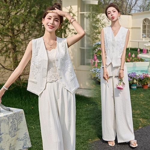 重工艺气质精美别致，绝色套裤两件套HR-HMQY137 商品图3